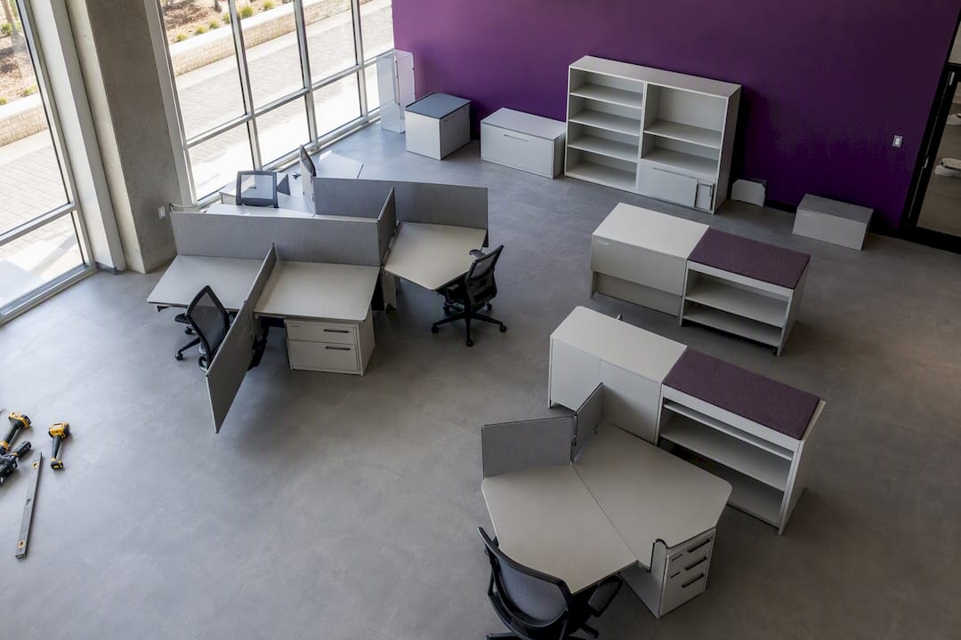 Modular office furniture ready for make good