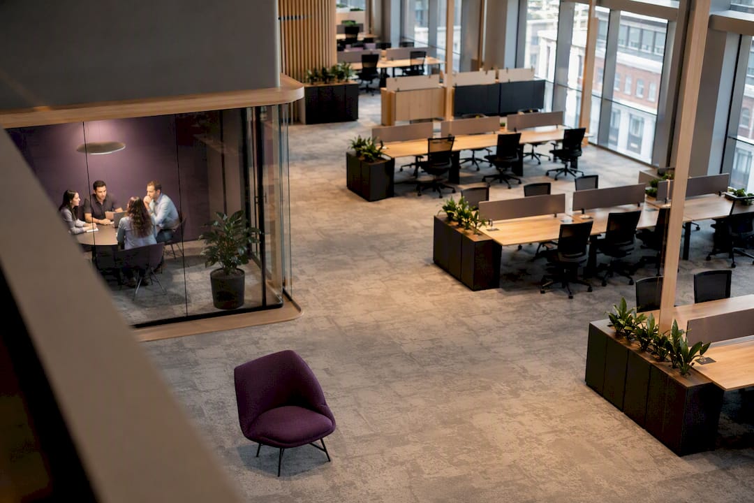 Office floor showing varied occupancy patterns