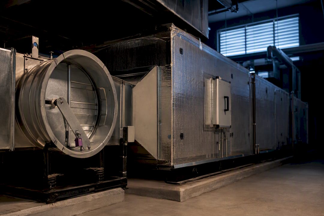 Commercial ventilation plant room ductwork