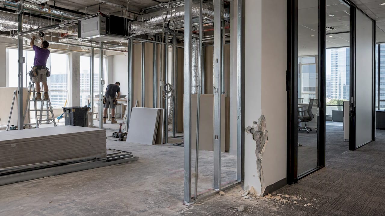 Three insurance cover boundaries for office fit-out