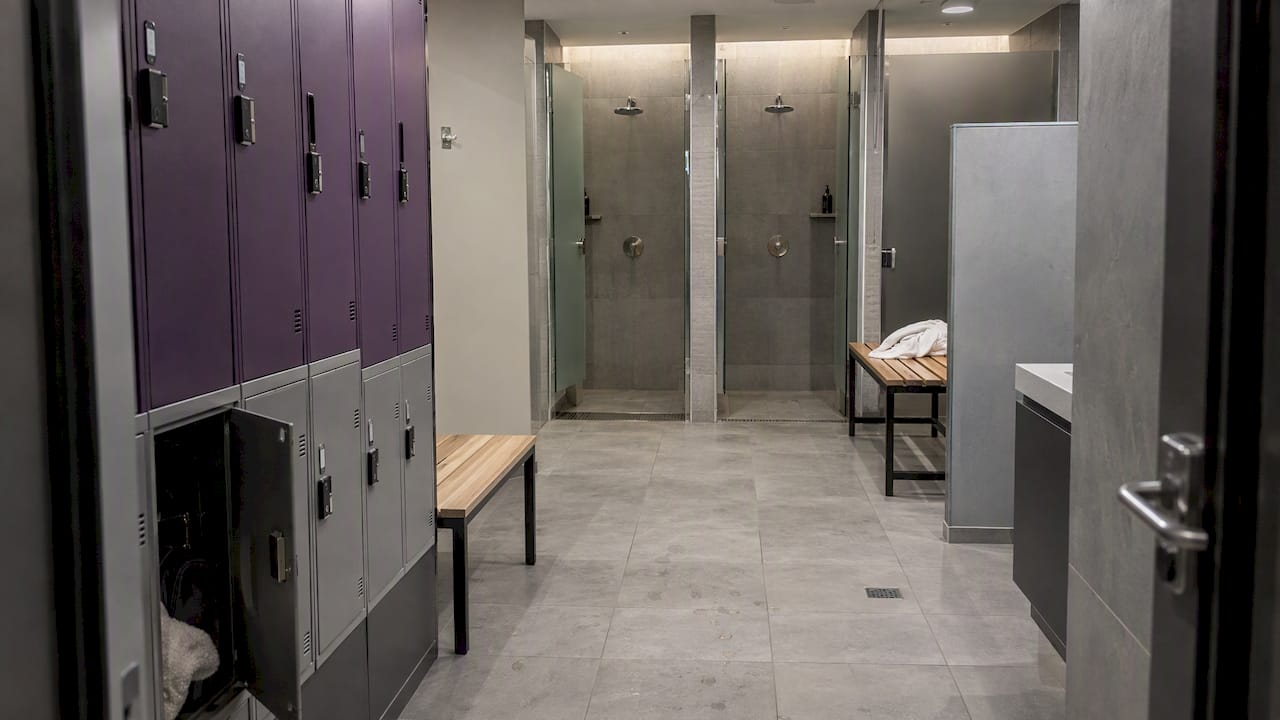 Office end-of-trip lockers and shower bays